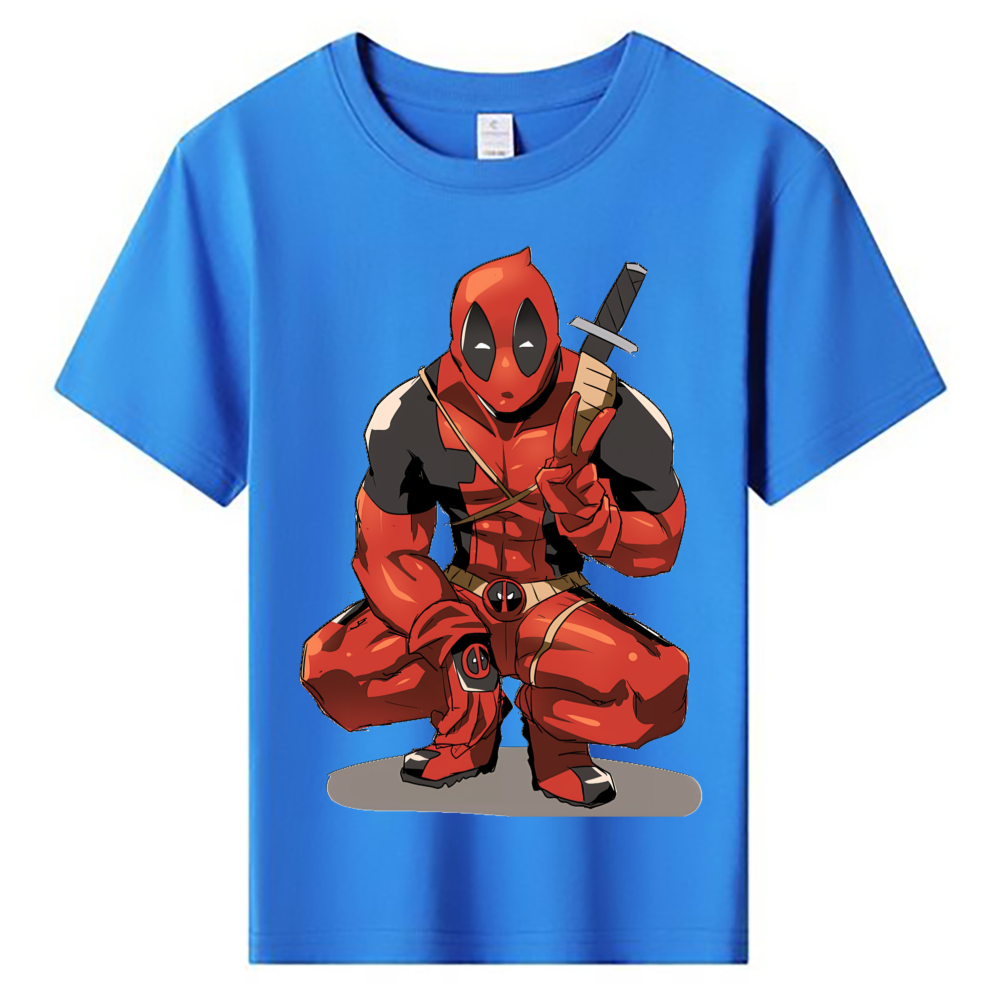 （画像用） Deadpool デッドプール 綿100％キッズTシャツ（フロントプリント）